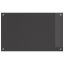 CIEMNOSZARY PANEL OCHRONNY DO KUCHNI 80X50X0.6CM ZE SZKŁA HARTOWANEGO