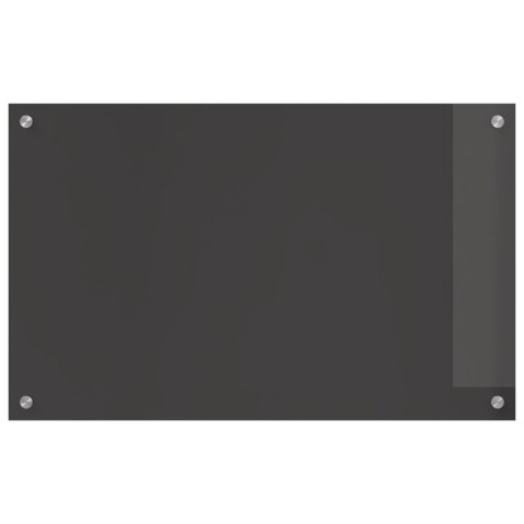 CIEMNOSZARY PANEL OCHRONNY DO KUCHNI 80X50X0.6CM ZE SZKŁA HARTOWANEGO