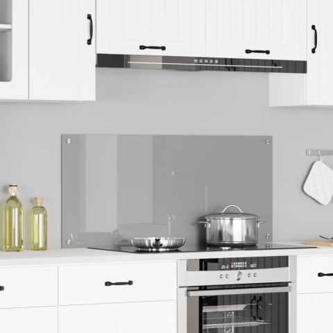 LAMPA ŚCIENNA DO KUCHNI JASNOSZARA 110X50X0,6CM Z HARTOWANEGO SZKŁA