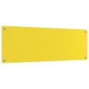 TYLNIA ŚCIANA KUCHNI ŻÓŁTA 120X40X0,6CM SZKŁO HARTOWANE