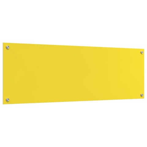TYLNIA ŚCIANA KUCHNI ŻÓŁTA 120X40X0,6CM SZKŁO HARTOWANE
