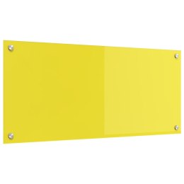 ŻÓŁTA OKŁADZINA KUCHENNEGO 90X40X0.6 CM ZE SZKŁA HARTOWANEGO