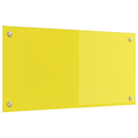 ŻÓŁTY PANEL KUCHENNY OCHRONNY 80X40X0,6CM Z HARTOWANEGO SZKŁA