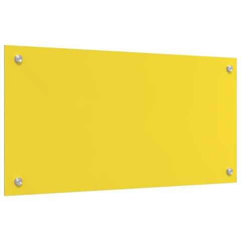 ŻÓŁTY PANEL KUCHENNY OCHRONNY 80X40X0,6CM Z HARTOWANEGO SZKŁA