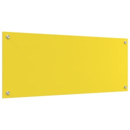 ŻÓŁTY PANEL OCHRONNY DO KUCHNI 100X40X0.6CM SZKŁO HARTOWANE