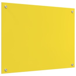 ŻÓŁTA ZASŁONA KUCHENNYCH ŚCIAN 80X60X0,6CM Z HARTOWANEGO SZKŁA
