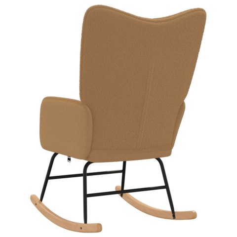 FOTEL RELAKSACYJNY BEŻOWY Z MATERIAŁU PRZYPOMINAJĄCEGO WEŁNĘ