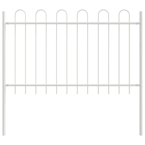 BIAŁY PŁOT OGRODOWY Z HOOOPEM 1,7X1M ZE STALI