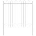 BIAŁY PŁOT OGRODOWY Z NADBUDOWĄ 1,7X1,5M STALOWY