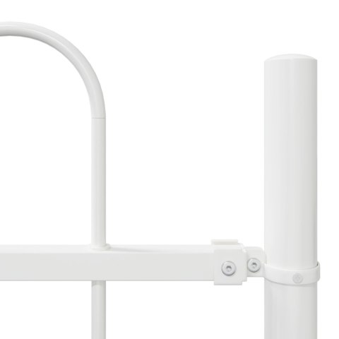 BIAŁY PŁOT OGRODOWY Z NADBUDOWĄ 1,7X1,5M STALOWY