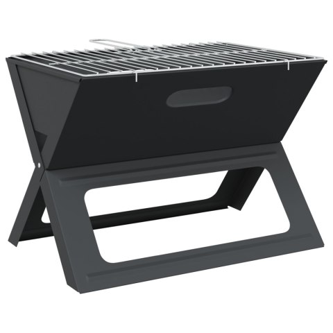 GRILL BBQ - SKŁADANY CZARNY 46X30X31CM ZE STALI