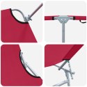 VidaXL Składane leżaki 2 szt. z daszkiem Czerwony 600D Tkanina Oxford