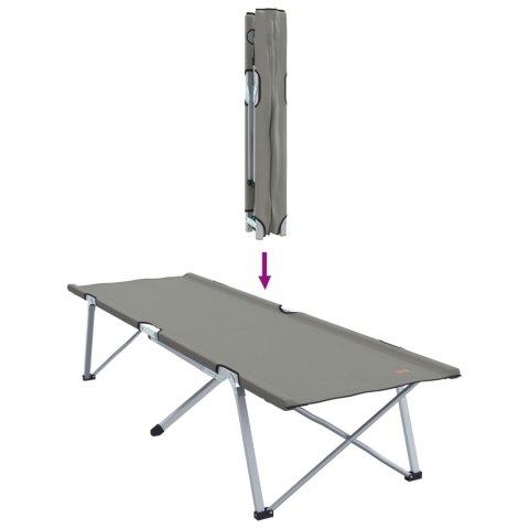 VidaXL Składane łóżka kempingowe 2 sztuki z torbą Szare 600D materiał Oxford
