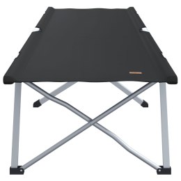 SKŁADANE ŁÓŻKO KEMPINGOWE Z TORBĄ DO PRZENOSZENIA CZARNY 600D OXFORD FABRIC