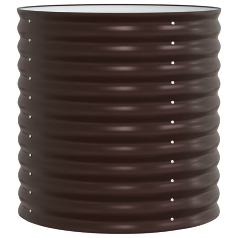 VidaXL Ogród Podniesiony - Brązowy 80x80x81 cm Stal Galwanizowana