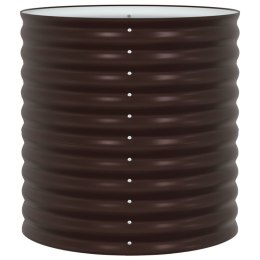 VidaXL Ogród Podniesiony - Brązowy 80x80x81 cm Stal Galwanizowana