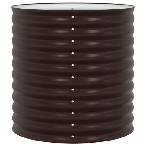 VidaXL Ogród Podniesiony - Brązowy 80x80x81 cm Stal Galwanizowana