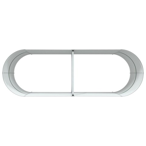 PODNIESIONE ŁÓŻKO DO OGRODU ZIELONE 240X80X81CM STAL GALWANIZOWANA