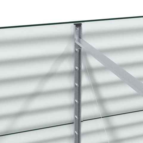 PODNIESIONE ŁÓŻKO DO OGRODU ZIELONE 240X80X81CM STAL GALWANIZOWANA