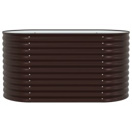 PODNIESIONY OGRÓD BRĄZOWY 160X80X81CM STAL GALWANIZOWANA