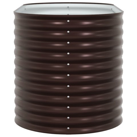 PODNIESIONY OGRÓD BRĄZOWY 160X80X81CM STAL GALWANIZOWANA