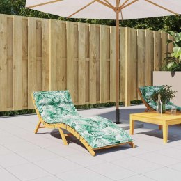 PODUSZKA NA LEŻAK WZÓR W LIŚCIE 180X60X4CM TKANINA OXFORD