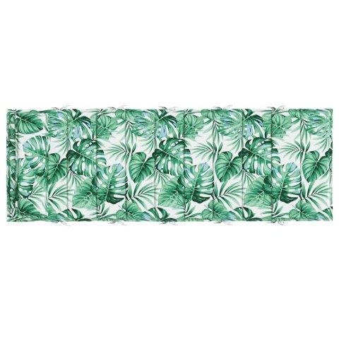 PODUSZKA NA LEŻAK WZÓR W LIŚCIE 180X60X4CM TKANINA OXFORD