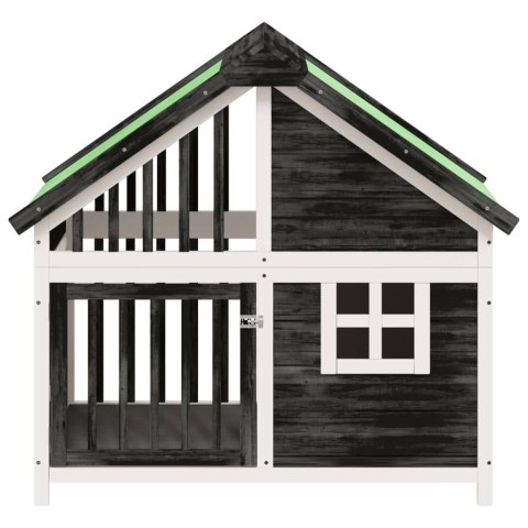 BUDA DLA PSA SZARA 96X60,5X87CM LITE DREWNO SOSNOWE