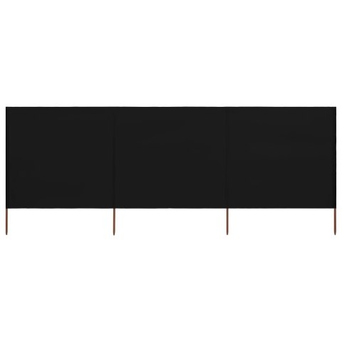 PARAWAN 3-SKRZYDŁOWY Z TKANINY 400X 120CM CZARNY