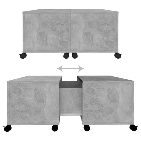 STOLIK KAWOWY SZAROŚĆ BETONU 75X75X38CM