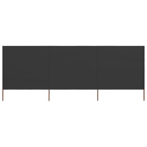 PARAWAN 3-SKRZYDŁOWY Z TKANINY 400X 120CM ANTRACYTOWY