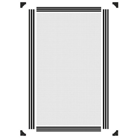 MAGNETYCZNA MOSKITIERA OKIENNA ANTRACYTOWA 80X140CM