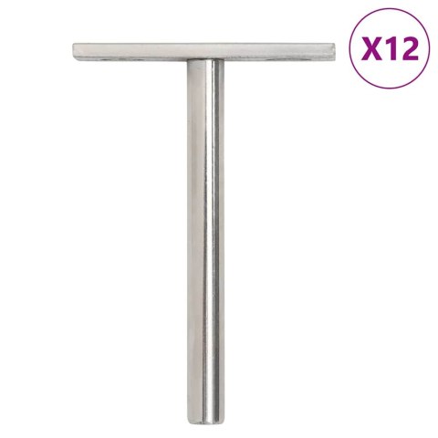 WSPORNIKI PÓŁEK PŁYWAJĄCYCH 12 SZT. Ø10X100MM STAL WĘGLOWA