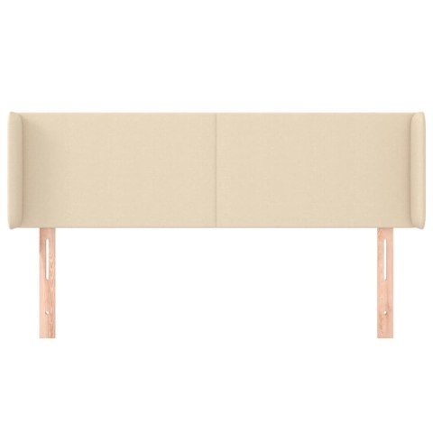 ZAGŁÓWEK USZAK KREMOWY 147X16X78/88CM TKANINA