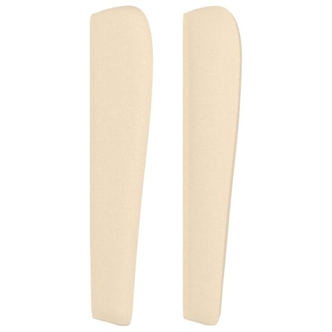 ZAGŁÓWEK USZAK KREMOWY 147X23X118/128CM TKANINA