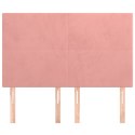 ZAGŁÓWKI DO ŁÓŻKA 4 SZT. RÓŻOWY 72X5X78/88CM AKSAMIT