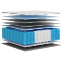 VidaXL Materac kieszeniowy, średnia twardość, 160x200 cm, Super King