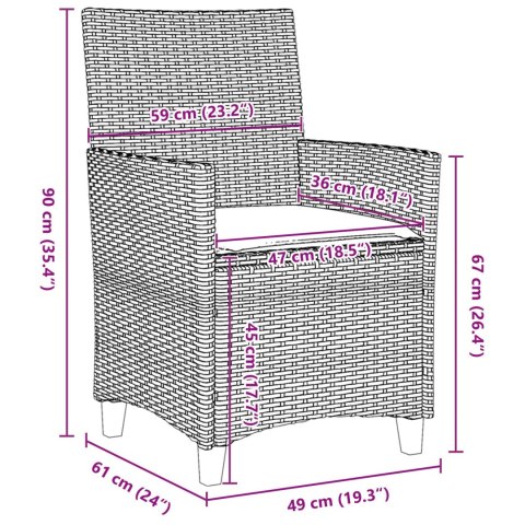 5-CZĘŚCIOWY ZESTAW OGRODOWY Z PODUSZKAMI BEŻOWY POLIRATTAN