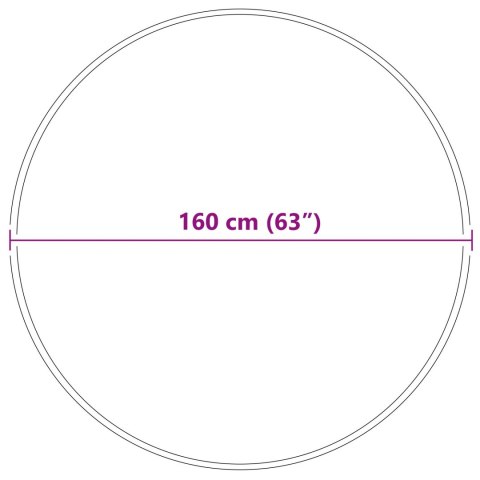 DYWAN SHAGGY Z LATEKSOWYM PODKŁADEM KREMOWY Ø160CM