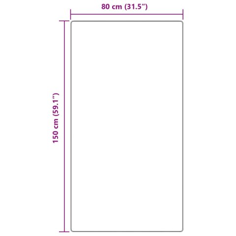 DYWAN SHAGGY Z LATEKSOWYM SPODEM BRĄZOWY 80X150CM