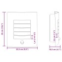 LAMPA ŚCIENNA Z CZUJNIKIEM 2 SZT. SREBRNA STAL NIERDZEWNA IP44