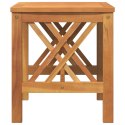 STOLIK BOCZNY DO OGRODU BRĄZOWY 45X45X50CM Z LITEGO DREWNA AKACJOWEGO