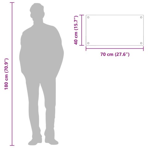 PANEL OCHRONNY DO KUCHNI CIEMNOSZARY 70X40X0,6CM SZKŁO HARTOWANE