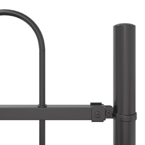 PŁOT OGRODOWY Z ZAOKRĄGLONYM SZCZYTEM SZARY 1,7X1M STAL