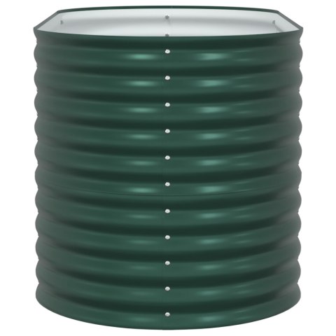 PODNIESIONA GRZĄDKA OGRODOWA ZIELONA 160X80X81CM STAL GALWANIZOWANA