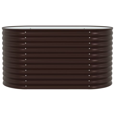 PODNIESIONY OGRÓD BRĄZOWY 160X80X81CM STAL GALWANIZOWANA