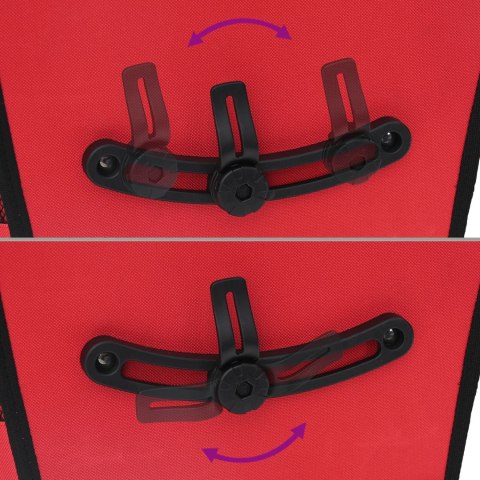 TORBA ROWEROWA NA BAGAŻNIK 20 L CZERWONA 34X16X59CM