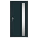 DRZWI WEJŚCIOWE ANTRACYTOWE 98X208CM PVC