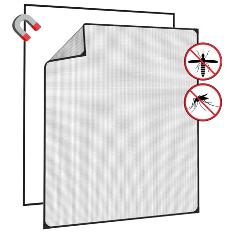 MAGNETYCZNA MOSKITIERA OKIENNA ANTRACYTOWA 120X140CM