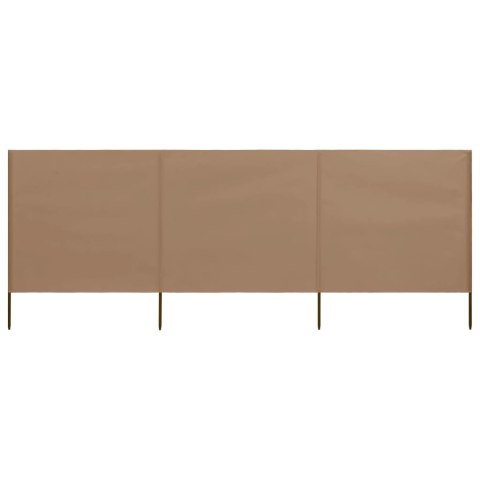 PARAWAN 3-SKRZYDŁOWY Z TKANINY 400X 120CM TAUPE